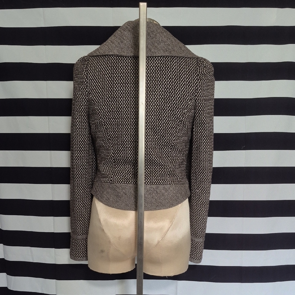 Hinge Brown Wool Blend Cropped Jacket - image 3